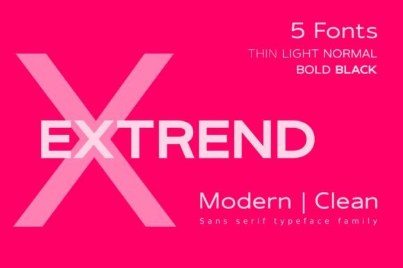 Extrend: A Modern Sans Serif Font for Makers