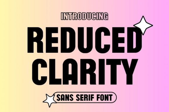 Reduced Clarity: A Modern Sans Serif Font for Web Design